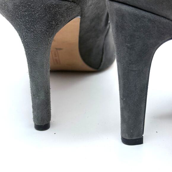 Vince Camuto Grey Suede Heel Zippered Ankle Booties size 8.5 US 38.5 EU - Picture 7 of 7